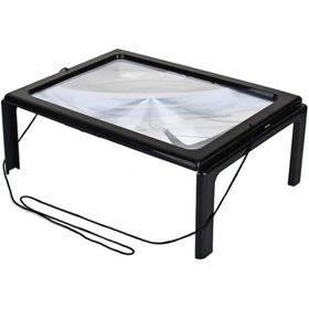 Nikula TH-275205B Yaşlılar İçin A4 Boyutu Masa Tipi Işıklı Okuma Büyüteç