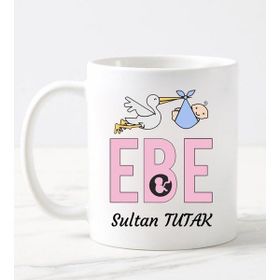 Nil Hediye Ebe Temalı Beyaz Kupa