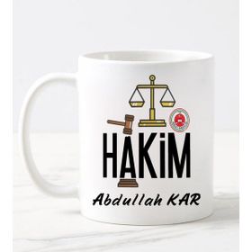 Nil Hediye Hakim Temalı Beyaz Kupa