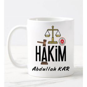 Nil Hediye Hakim Temalı Beyaz Kupa