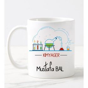 Nil Hediye Kimyager Temalı Beyaz Kupa