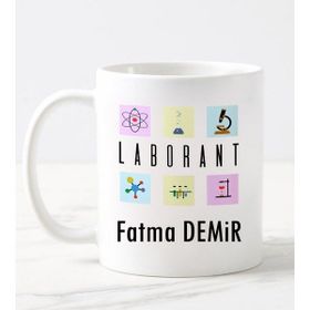 Nil Hediye Laborant Temalı Beyaz Kupa