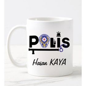 Nil Hediye Polis Temalı Beyaz Kupa
