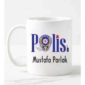 Nil Hediye Polis Temalı Beyaz Kupa