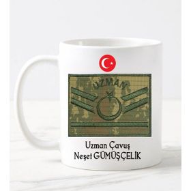 Nil Hediye Uzman Çavuş Temalı Beyaz Kupa