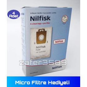 Nilfisk Elite CHCO14P10A1 Kutulu 4 Adet Uyumlu Süpürge Toz Torbası