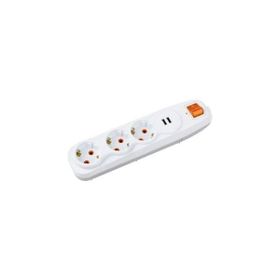 Nilson 3'lü Anahtarlı 1,5 M Kablolu USB Şarjlı Akım Korumalı Grup Priz