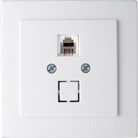 Nilson RJ11 Touran Beyaz Nümeris Telefon Prizi
