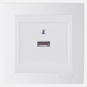 Nilson Touran Beyaz Adaptörlü Tekli USB Priz