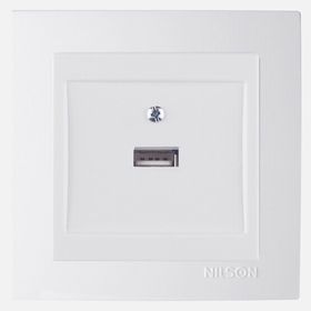 Nilson Touran Beyaz USB Adaptörlü Priz