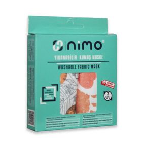 Nimo 2'li Yıkanabilir Kumaş Çocuk Maskesi