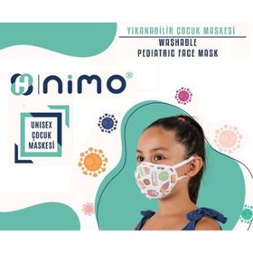 Nimo 2'li Yıkanabilir Kumaş Çocuk Maskesi