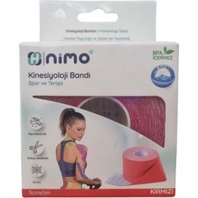 Nimo 5 cm 5 mt Kırmızı Kinesiyoloji Bandı