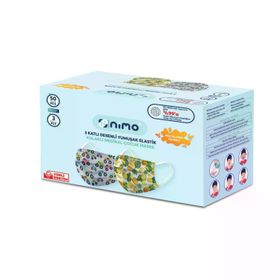 Nimo Kids 3 Katlı Meltblown Filtreli Tek Kullanımlık 50'li Beyaz Cerrahi Maske