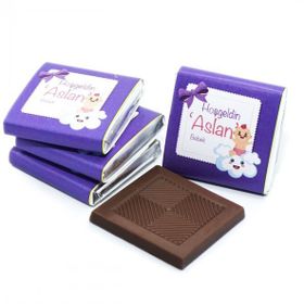 Nin Chocolate Mor Erkek Bebek Dökme Bebek Çikolatası