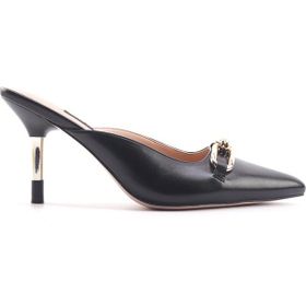 Nine West Albury 4FX Siyah Topuklu Kadın Terlik