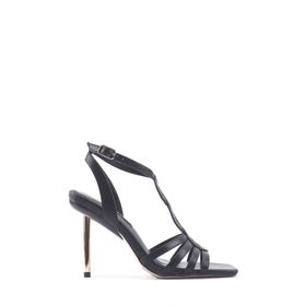 Nine West Anaki 4FX Siyah Topuklu Kadın Sandalet