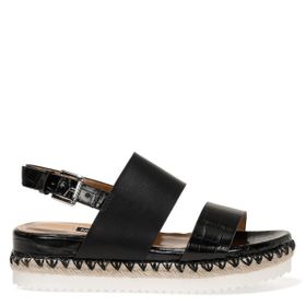 Nine West BROWNI 1FX Siyah Kadın Kalın Tabanlı Sandalet
