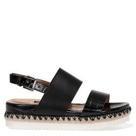 Nine West BROWNI 1FX Siyah Kadın Kalın Tabanlı Sandalet