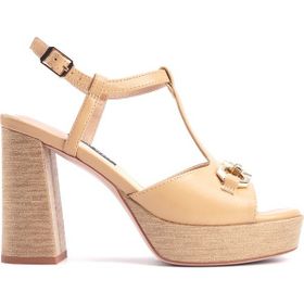 Nine West Cammeray 4FX Camel Kadın Dolgu Topuklu Sandalet