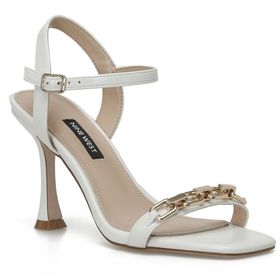 Nine West Davidson 4FX Kırık Beyaz Kadın Topuklu Sandalet