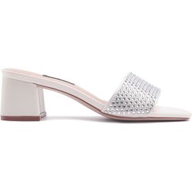 Nine West Finl 4FX Kırık Beyaz Kadın Topuklu Terlik