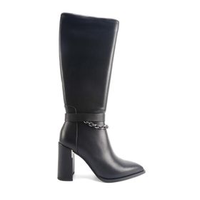 Nine West Flor 4PR Siyah Kadın Topuklu Çizme