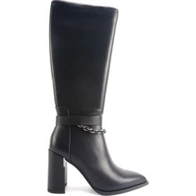 Nine West Flor 4PR Siyah Kadın Topuklu Çizme