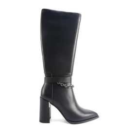 Nine West Flor 4PR Siyah Kadın Topuklu Çizme