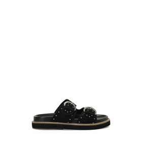 Nine West Herpan2 5FX Siyah Kadın Dolgu Topuk Terlik