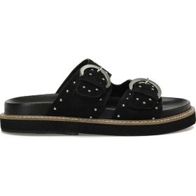 Nine West Herpan2 5FX Siyah Kadın Dolgu Topuk Terlik