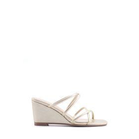 Nine West Jora 5FX Altın Kadın Dolgu Topuk Terlik