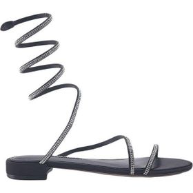 Nine West Logan 3FX Siyah Kadın Düz Sandalet
