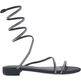 Nine West Logan 3FX Siyah Kadın Düz Sandalet