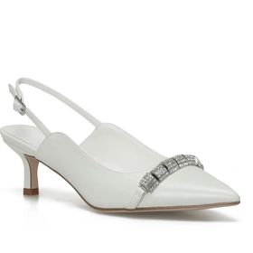 Nine West Loveme 4FX Beyaz Kadın Topuklu Sandalet