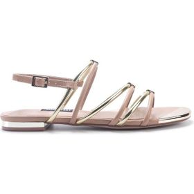 Nine West Marcela 5FX Bej Kadın Düz Sandalet
