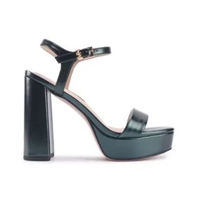 Nine West Moma2 3PR Yeşil Topuklu Kadın Sandalet