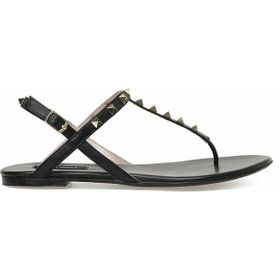 Nine West Muud 3FX Siyah Kadın Düz Sandalet
