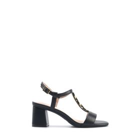 Nine West Nacaia 5FX Siyah Kadın Dolgu Topuk Sandalet