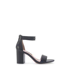 Nine West Nedov 3FX Siyah Topuklu Kadın Sandalet