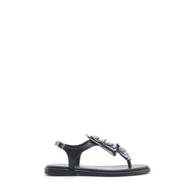 Nine West Oriel 5FX Siyah Kadın Düz Sandalet