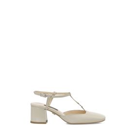 Nine West Rivasa 5FX Bej Kadın Klasik Topuklu Ayakkabı