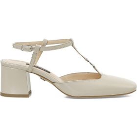 Nine West Rivasa 5FX Bej Kadın Klasik Topuklu Ayakkabı