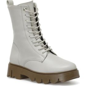 Nine West Stravı 2PR Kırık Beyaz Biker Kadın Bot