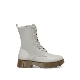 Nine West Stravı 2PR Kırık Beyaz Biker Kadın Bot