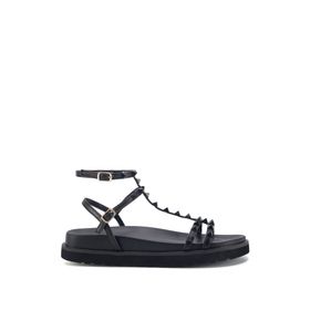 Nine West Tevr 3FX Siyah Kalın Taban Kadın Sandalet