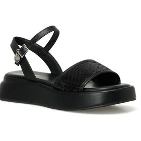 Nine West Welna2 Siyah 4FX Kalın Taban Kadın Sandalet