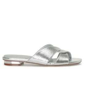 Nine West Yelena2 4FX Gümüş Topuklu Kadın Terlik