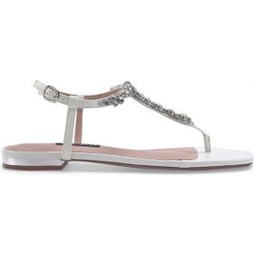 Nine West Zulen 3FX Beyaz Düz Kadın Sandalet
