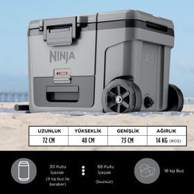 Ninja Frostvault 42 lt Gri Tekerlekli Cooler